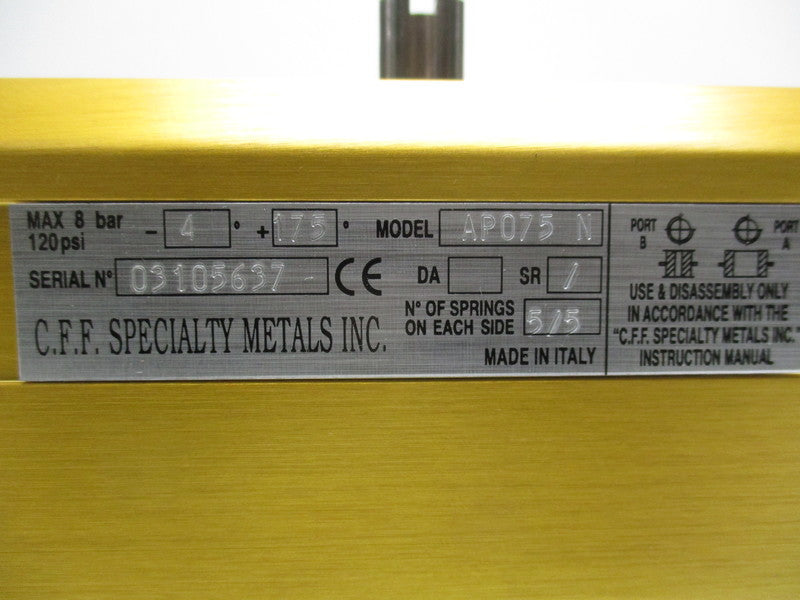 CFF SPECIALTY METALS AP075N-SR ACTUATOR  NSNP