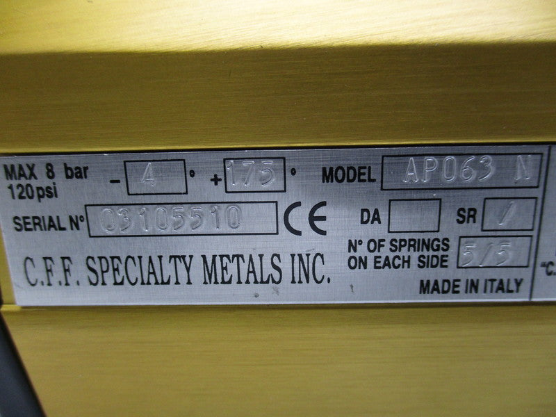 CFF SPECIALTY METALS AP063N PNEUMATIC ACTUATOR  NSMP