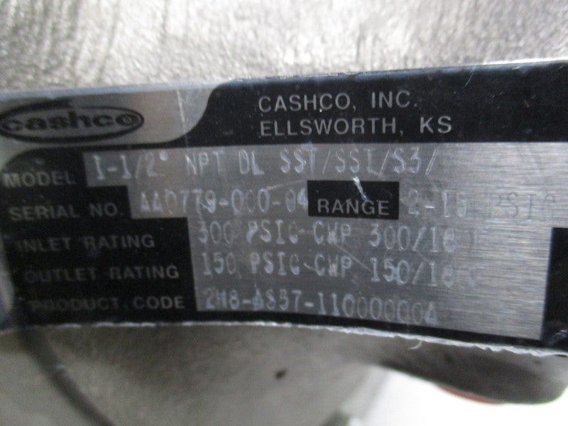 CASHCO 1-1/2"NPTDLSST/SST/S3/ PRESSURE REDUCING REGULATOR  NSNP