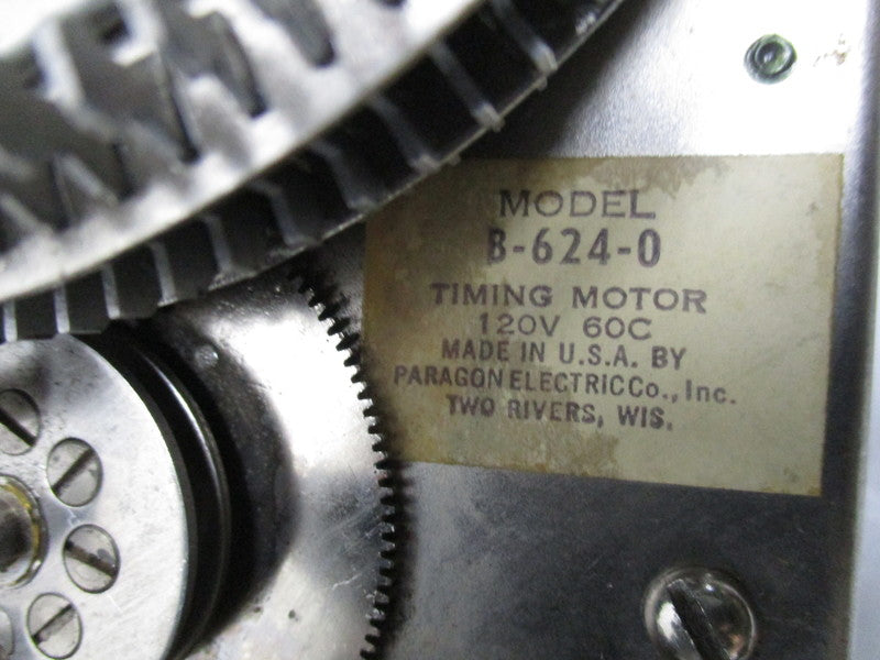 PARAGON ELECTRIC B-624-0 TIMING MOTOR 120V (AS PICTURED)  UNMP
