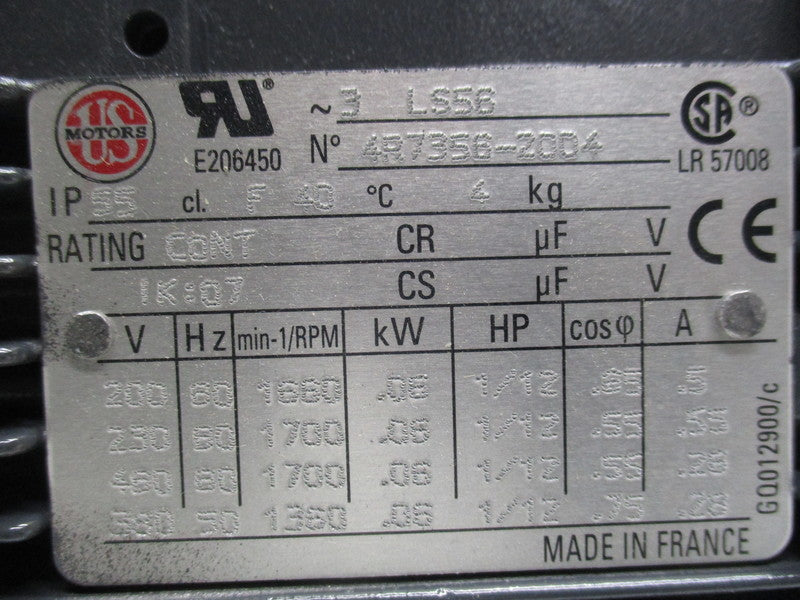 US MOTOR CBN1504SAT2456.08 RATIO 31:5 GEAR REDUCER  NSNP