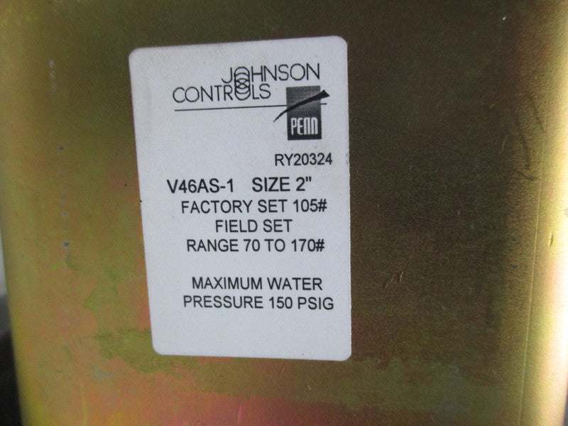 JOHNSON CONTROLS V46AS-1 * NEW NO BOX  *