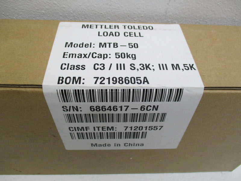 METTLER TOLEDO 71201557 LOAD CELL 50KG MTB-50  NSFS