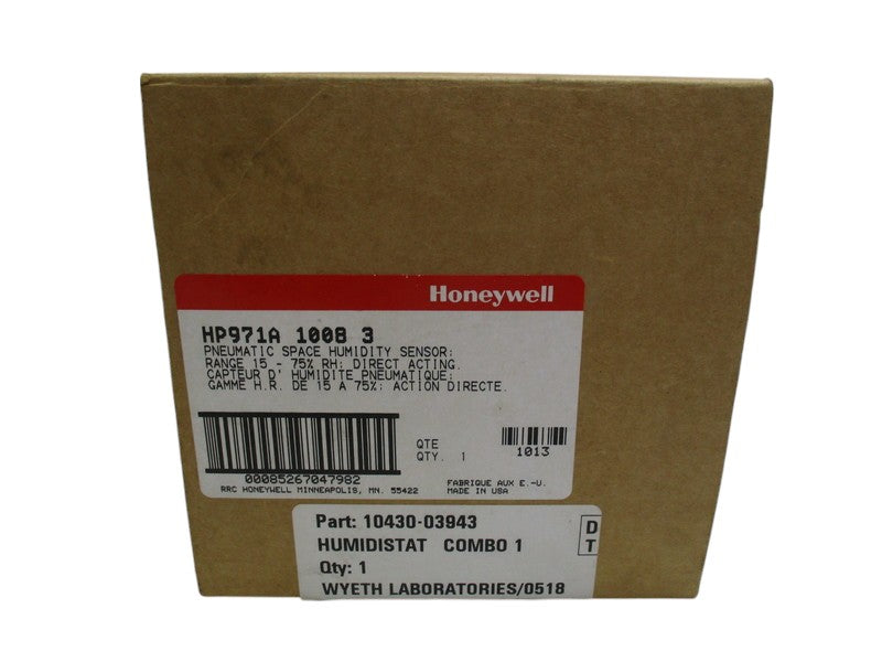 HONEYWELL HP971A10083 PNEUMATIC SPACE HUMIDITY SENSOR RANGE 15  NSMP