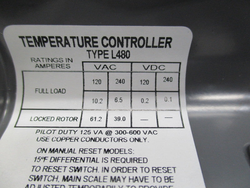 HONEYWELL L480G1044 TEMPERATURE CONTROLLER  UNMP
