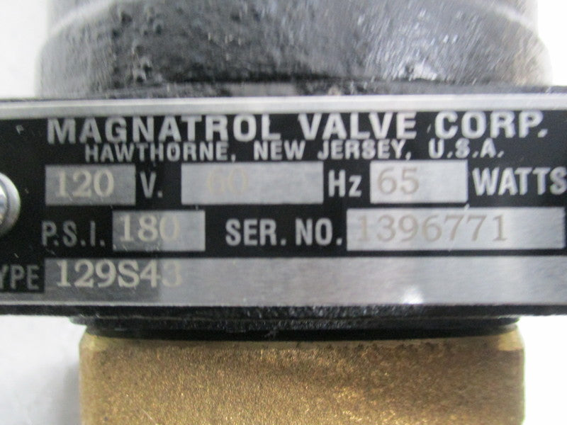 MAGNATROL 129S43 120V 0/180# STEAM VALVE  NSNP