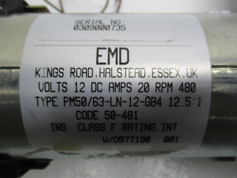 EMD GB412-3011 RATIO 12.5:1 PM50/63-LN-12-GB4 DRIVE SYSTEM  UNMP
