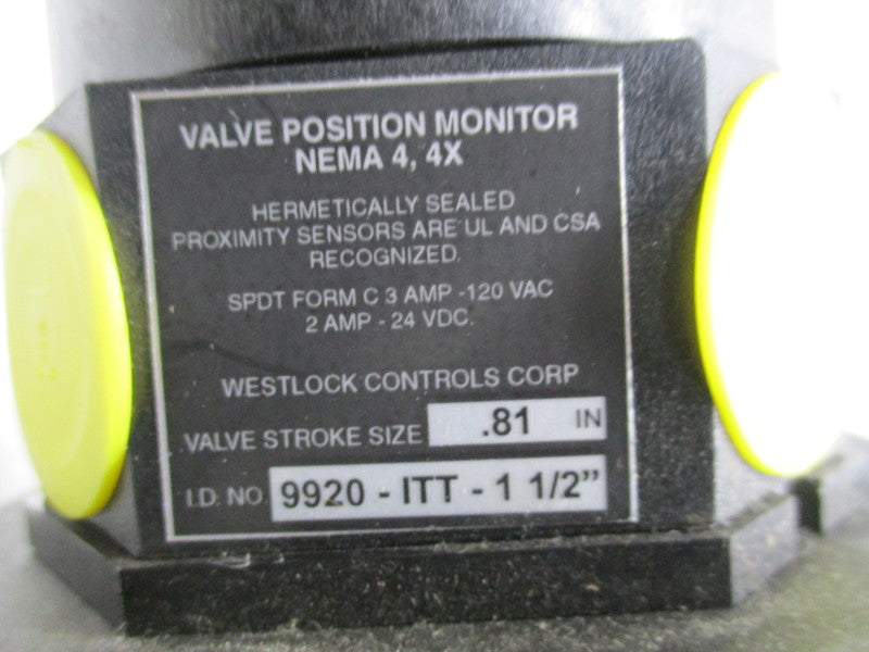 WESTLOCK CONTROLS 9920-ITT-11/2"  UNMP
