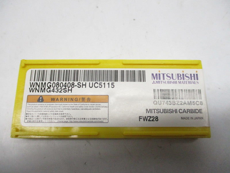 MITSUBISHI WNMG080408-SH-UC5115 WNMG432SH (PKG OF 10) NSMP