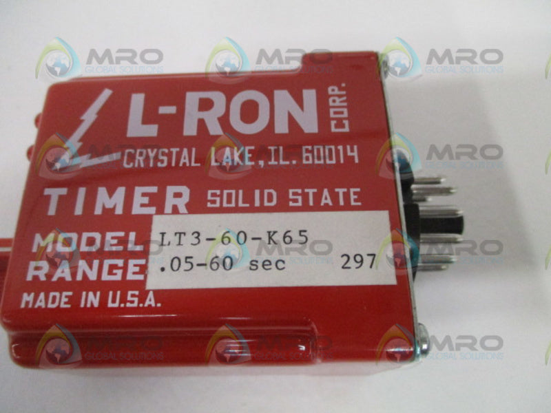 L-RON LT3-60-K65 SOLID STATE TIMER .05-60 SEC NSMP