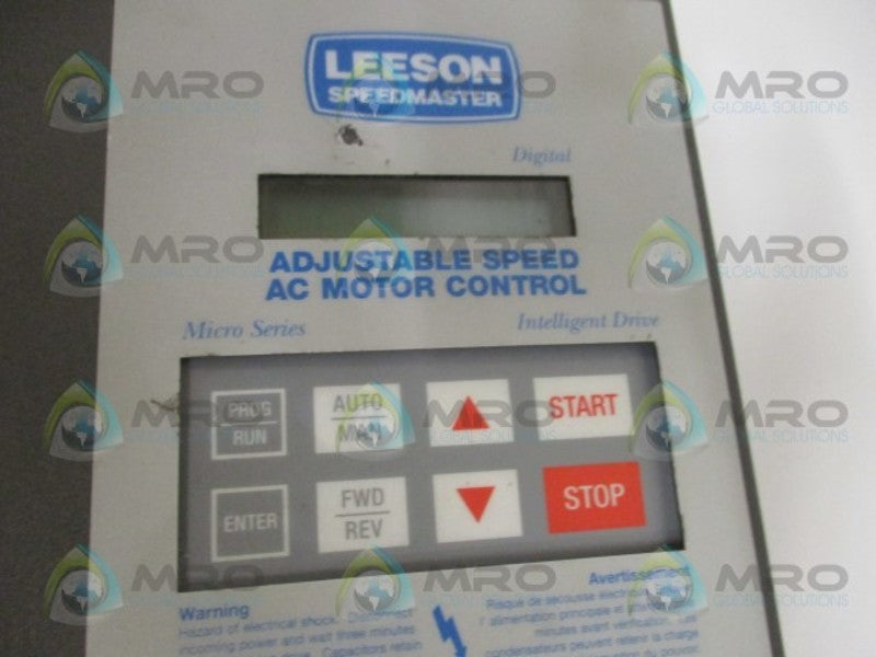 LEESON 174922.00 ADJUSTABLE SPEED AC MOTOR CONTROL UNMP