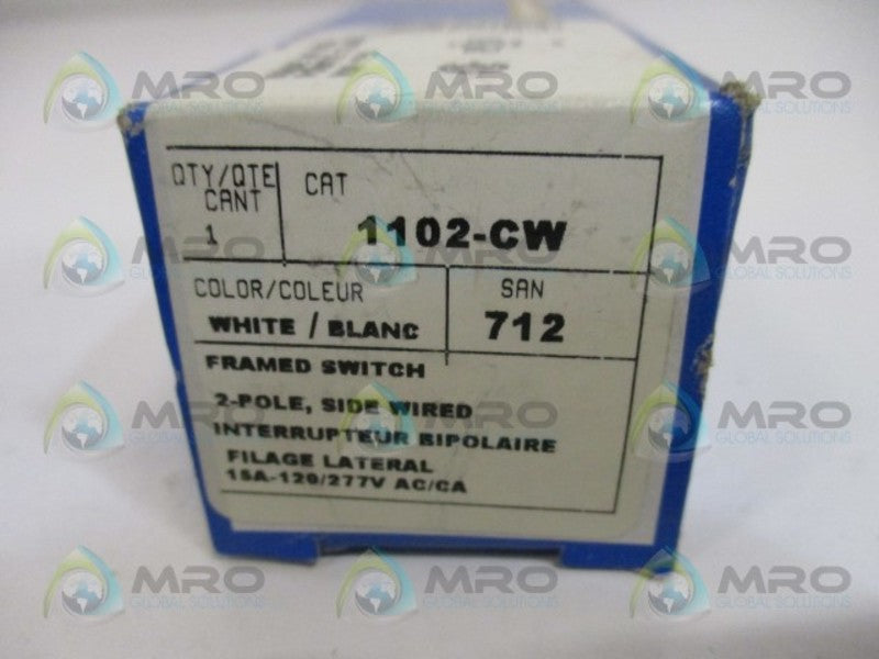 LEVITON 1102-CW TOGGLE SWITCH NSMP