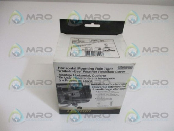 LEVITON 5997-GY GRAY WEATHER RESISTANT COVER *NEW IN BOX*