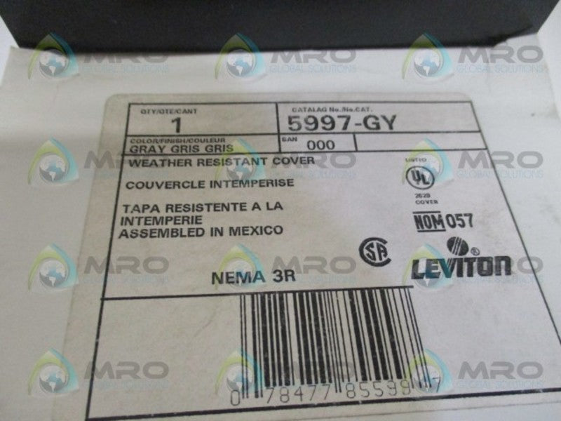 LEVITON 5997-GY GRAY WEATHER RESISTANT COVER NSMP