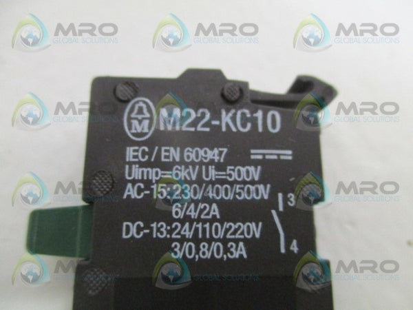 KLOCKNER MOELLER M22-KC10 CONTACT BLOCK NSNP