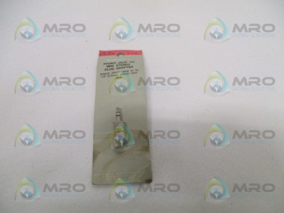 ARCHER 274-378 PHONO JACK TO MINI STEREO PLUG ADAPTER *NEW IN ORIGINAL PACKAGE*
