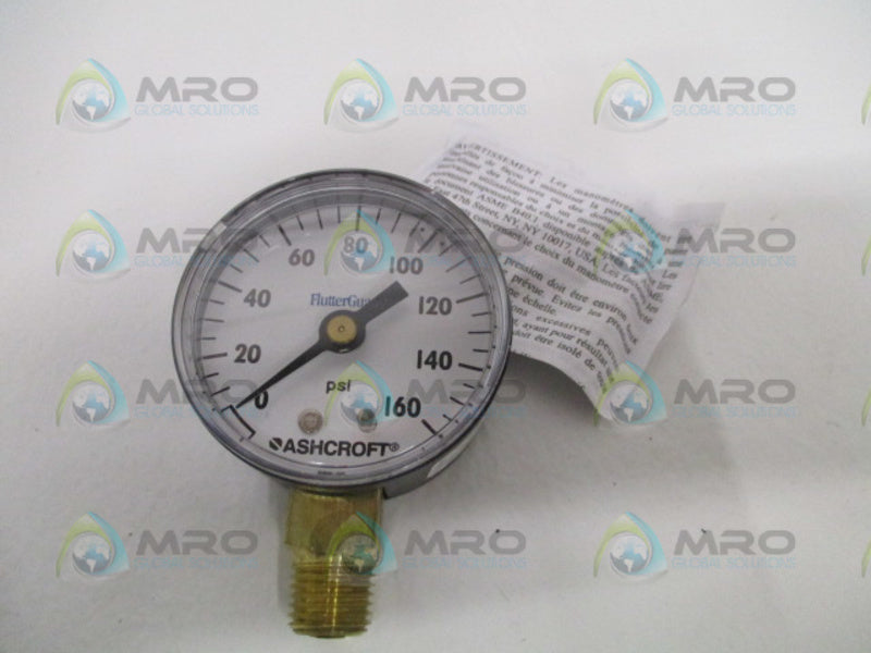 ASHCROFT 20W1005PH02LXSFZG7F-160# PRESSURE GAUGE 0-160 PSI NSMP