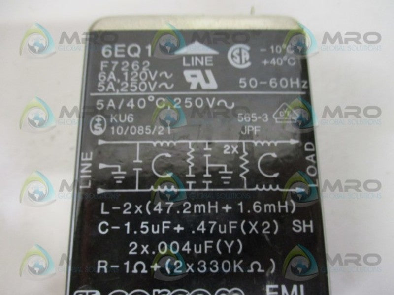 CORCOM 6EQ1 RFI POWER LINE FILTER NSNP