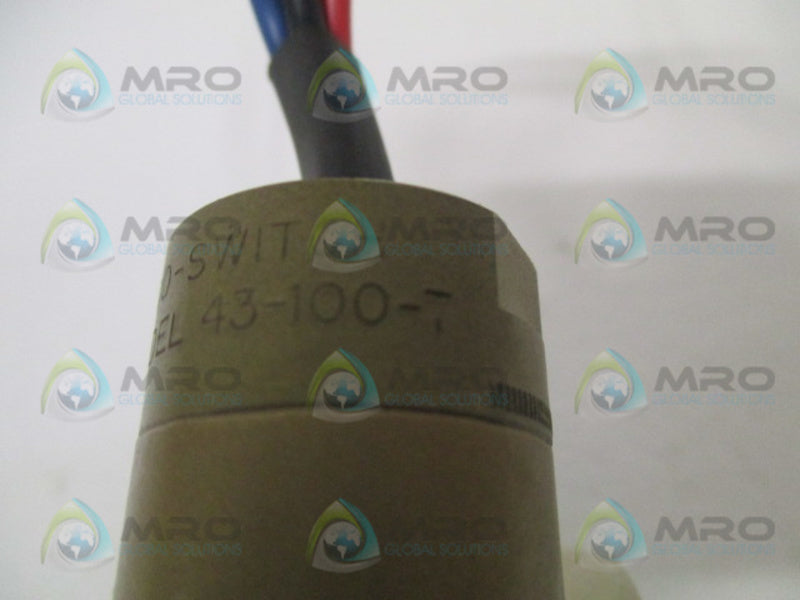 GO SWITCH 43-100-T PROXIMITY LIMIT SWITCH UNMP