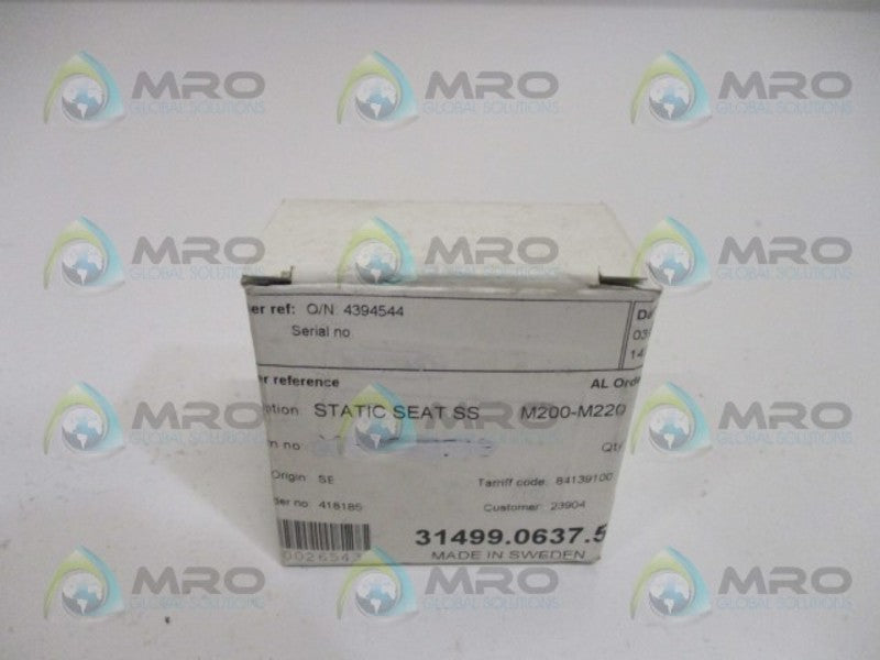 INDUSTRIAL MRO M200-M220 STATIC SEAT SS *NEW IN BOX*