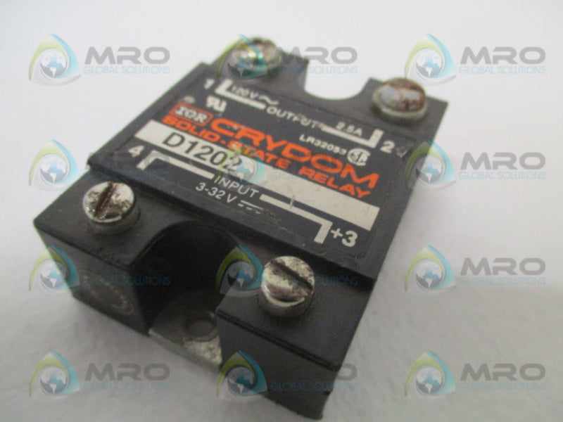 CRYDOM D1202 SOLID STATE RELAY  UNMP