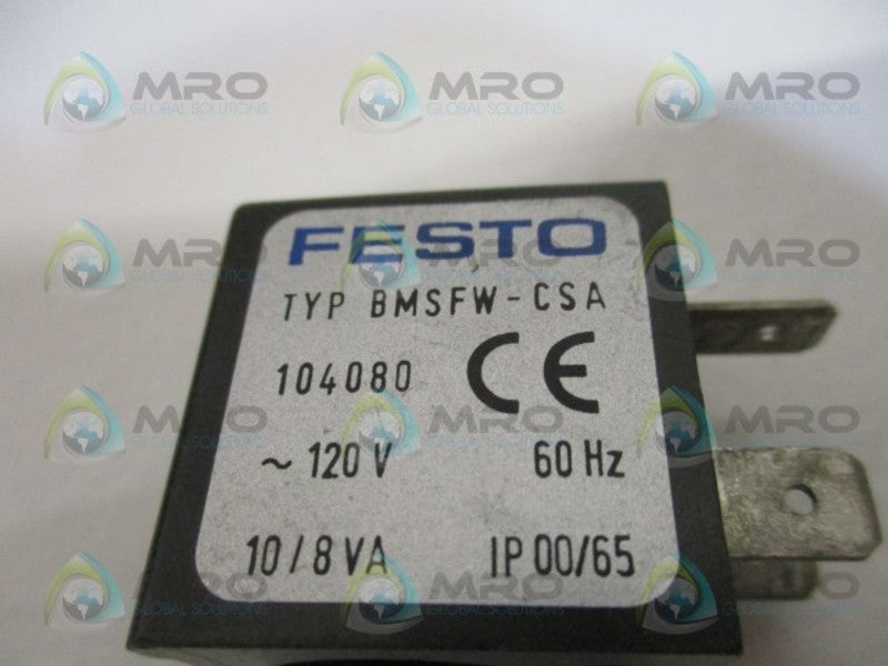 FESTO BMSFW-CSA VALVE PLUG CONNECTOR 120V UNMP