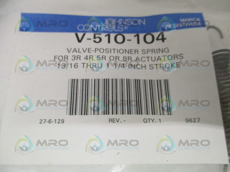 JOHNSON CONTROLS V-510-104 VALVE-POSITIONER SPRING NSMP