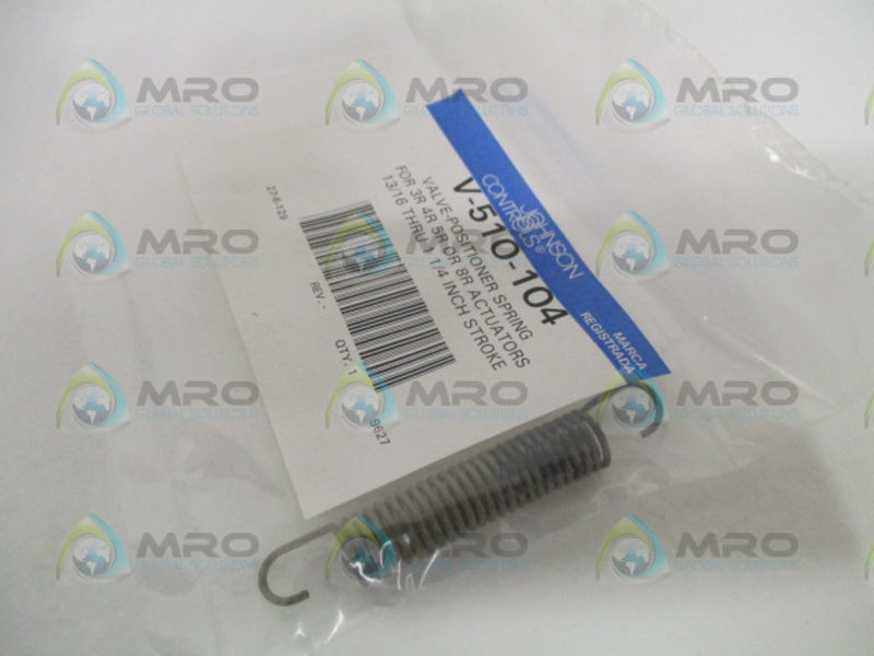 JOHNSON CONTROLS V-510-104 VALVE-POSITIONER SPRING NSMP