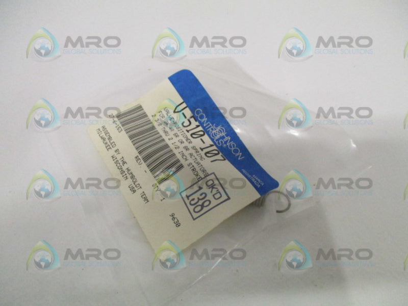 JOHNSON CONTROLS V-510-107 VALVE-POSITIONER SPRING NSMP
