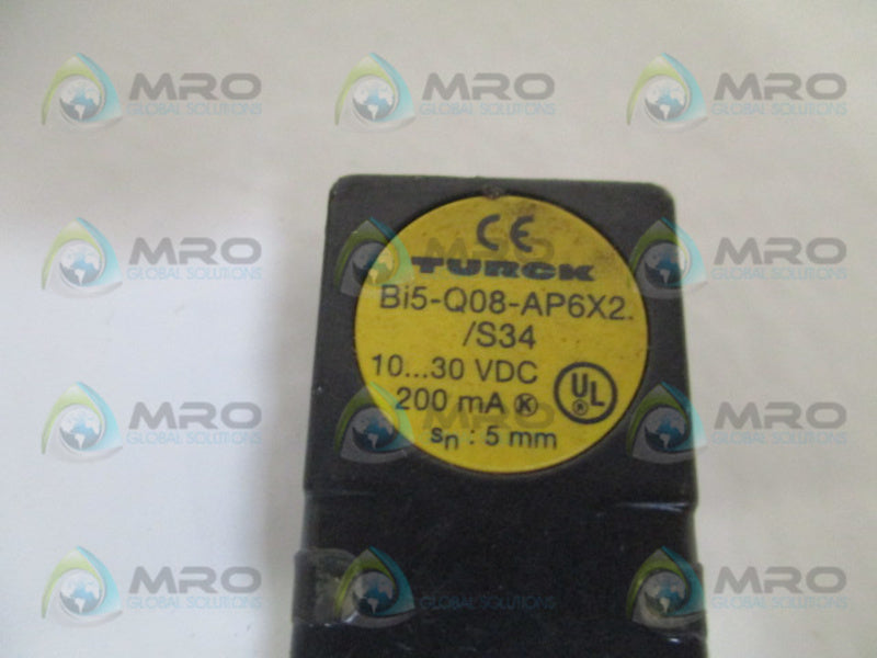 TURCK BI5-Q08-AP6X2-0.2M-RS4T/S34 INDUCTIVE SENSOR UNMP