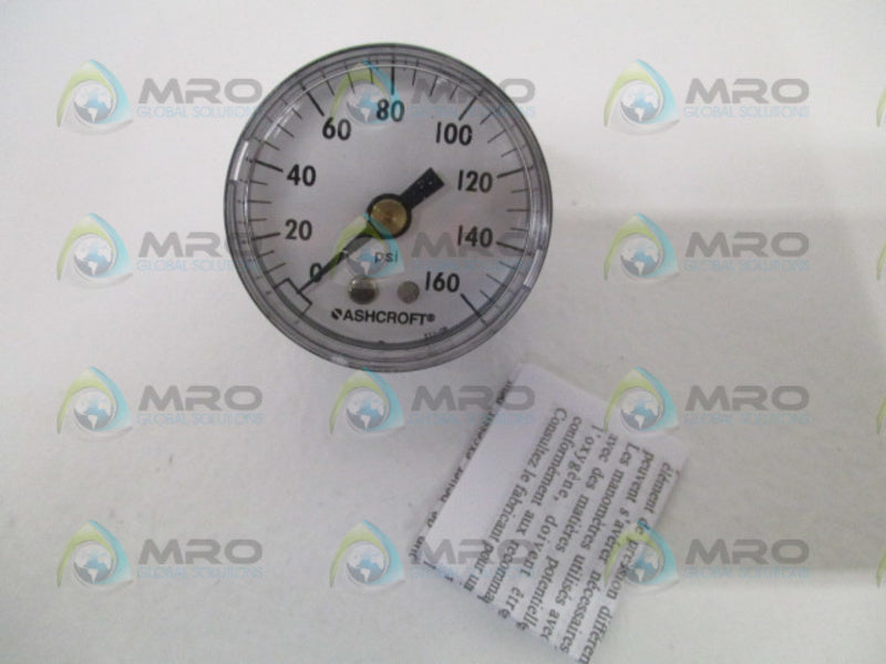 ASHCROFT 15W1005PH01BXZG-160# PRESSURE GAUGE 0-160PSI NSMP