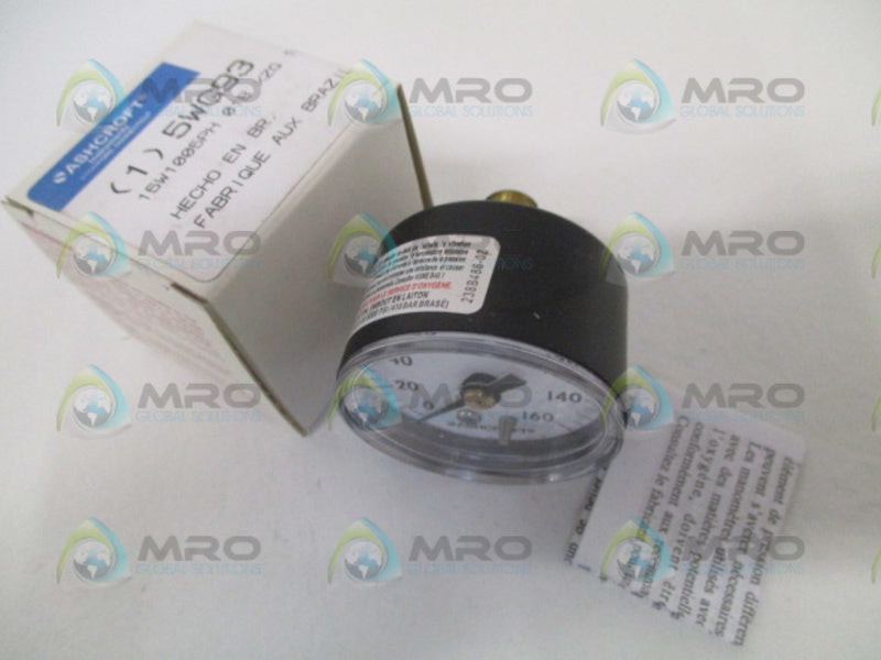 ASHCROFT 15W1005PH01BXZG-160# PRESSURE GAUGE 0-160PSI NSMP