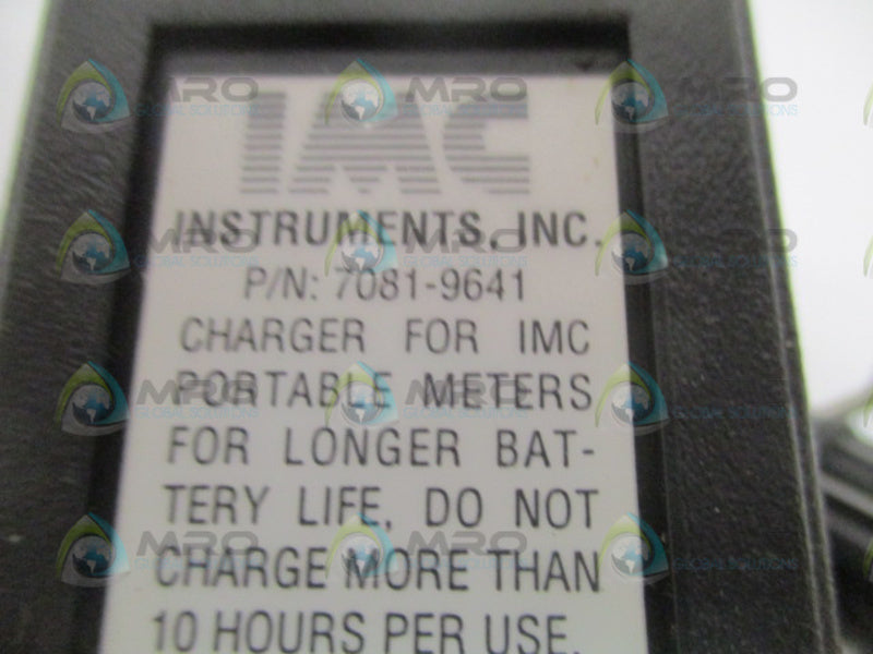 IMC INSTRUMENTS 7081-9641 CHARGER FOR PORTABLE METERS NSMP