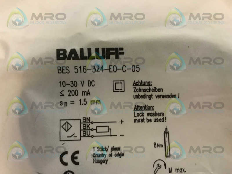 BALLUFF BES516-324-E0-C-05 SENSOR 10-30VDC NSNP IN A FACTORY BAG