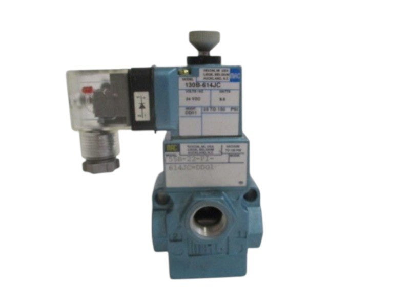 MAC 55B-22-PI-614JC=DD01 SOLENOID VALVE 24VDC 25-150 PSI NSNP