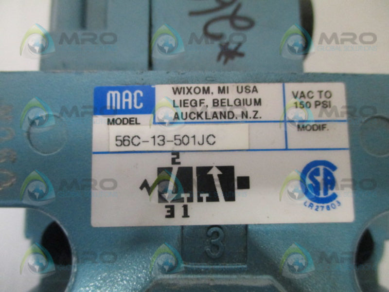 MAC 56C-13-501JC SOLENOID VALVE UNMP