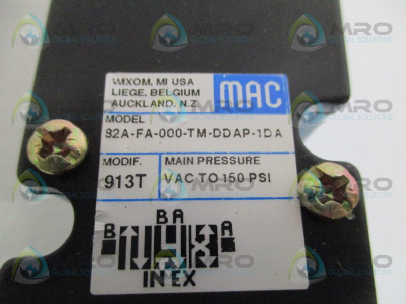 MAC 82A-FA-000-TM-DDAP-1DA SOLENOID VALVE *NEW NO BOX*