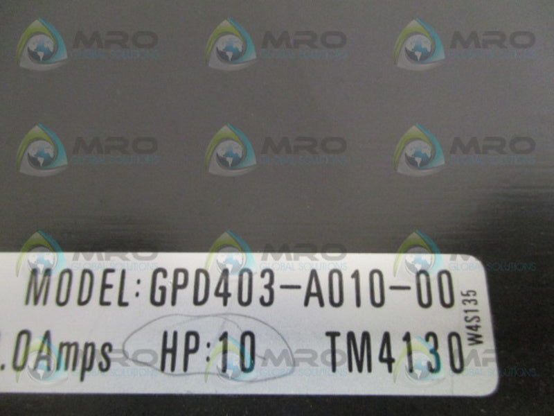 MAGNETEK GPD403-A010-00 VARIABLE FREQUENCY DRIVE HP:10 (AS PICTURED) UNMP