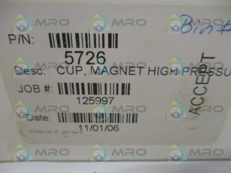 INDUSTRIAL MRO 5726 MAGNETIC HIGH PRESURRE CUP *NEW IN BOX*