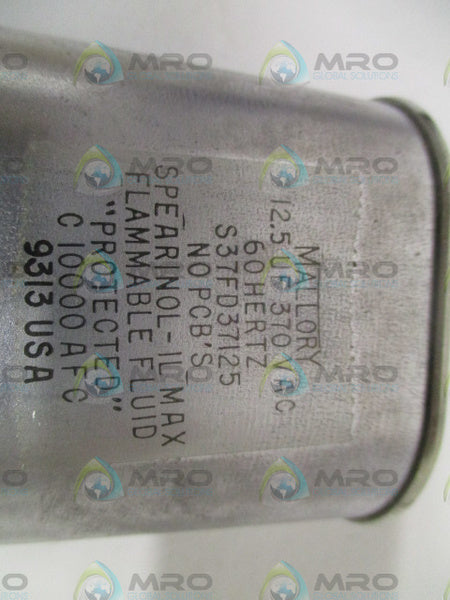MALLORY 37FD37125 CAPACITOR 370VAC NSMP