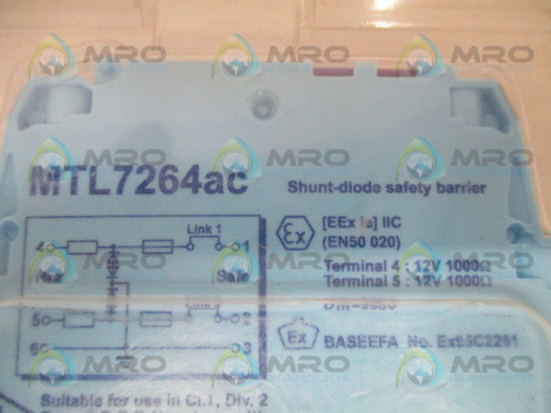 MEASUREMENT TECH. MTL7264ac SHUNT-DIODE SAFETY BARRIER NSMP
