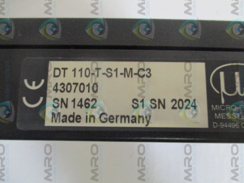 MICRO-EPSILON 4307010 DT110-T-S1-M-C3 SENSOR MEAUSRING SYSTEM UNMP