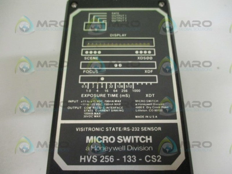 MICRO SWITCH HVL950-FB0-000 LIGHT SOURCE AND CAMERA NSMP