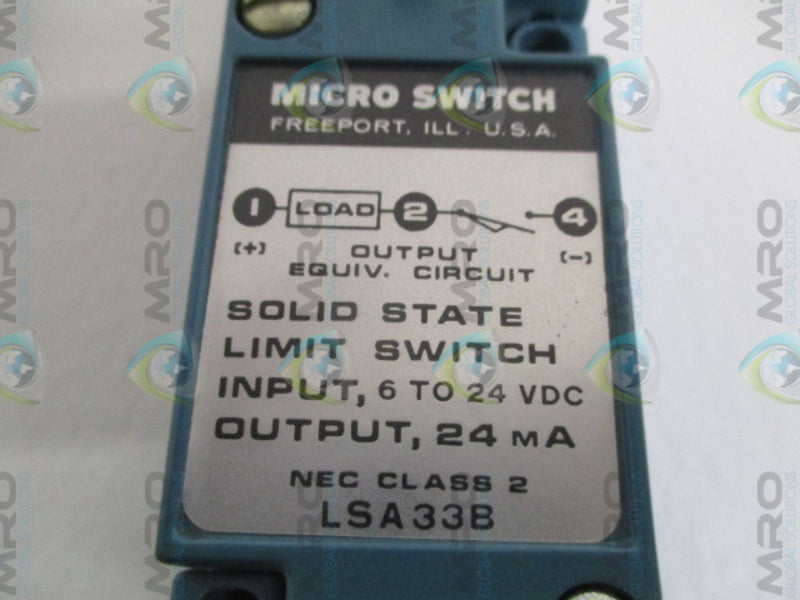 MICRO SWITCH LSA33B SOLID STATE LIMIT SWITCH NSNP