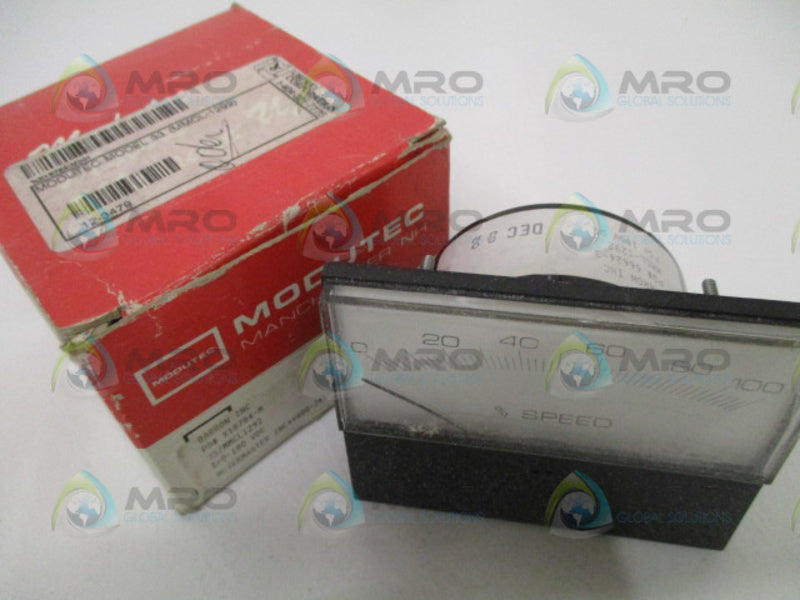 MODUTEC MODEL 33 MMCL-1292 PANEL METER 0/100% SPEED (AS PICTURED) NSMP