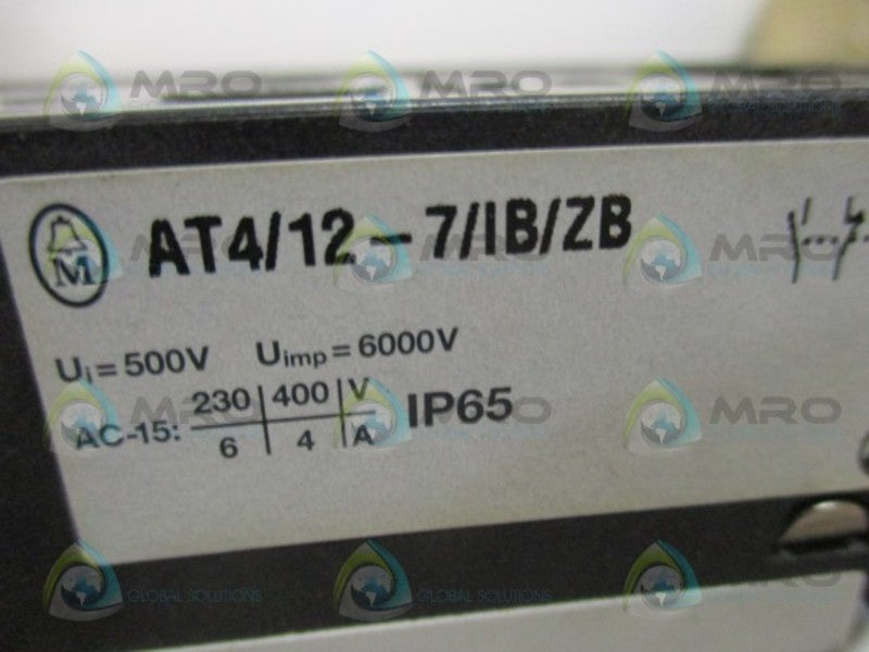 KLOCKNER MOELLER AT4/12-7/IB/ZB SAFETY SWITCH UNMP
