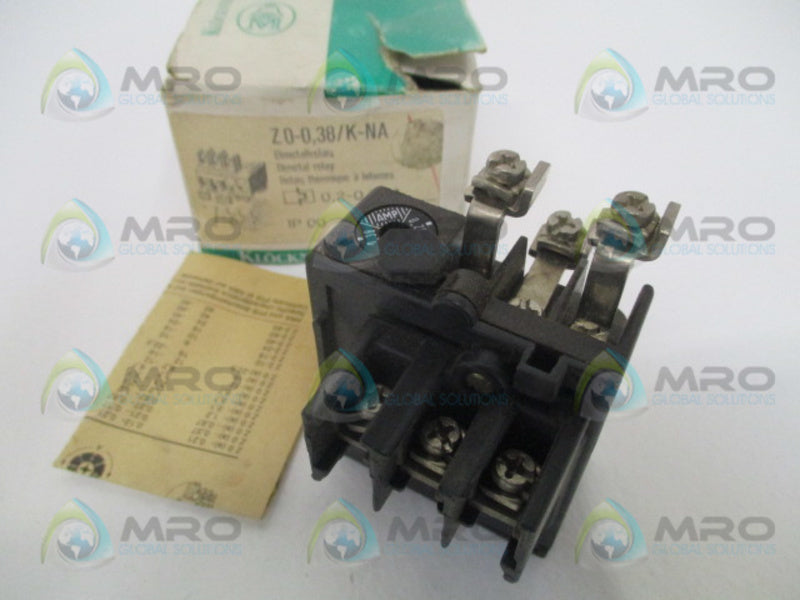 KLOCKNER MOELLER Z0-0,38/K-NA BIMETAL RELAY 0,2-0,38A NSMP