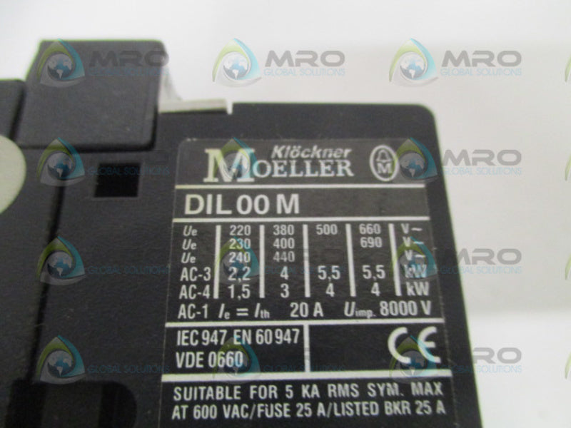 KLOCKNER MOELLER DIL00M CONTACTOR 24V NSNP