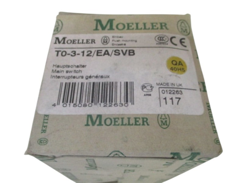 KLOCKNER MOELLER T0-3-12/EA/SVB MAIN SWITCH NSMP