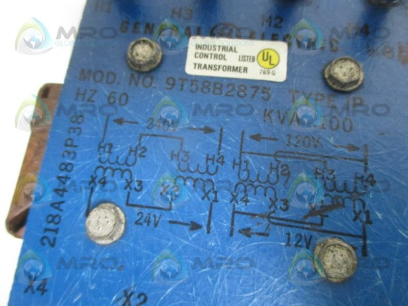 GENERAL ELECTRIC 9T58B2875 TRANSFORMER  UNMP